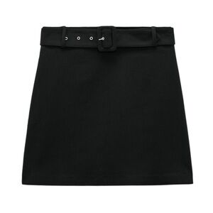 Zara Black Belted Skirt